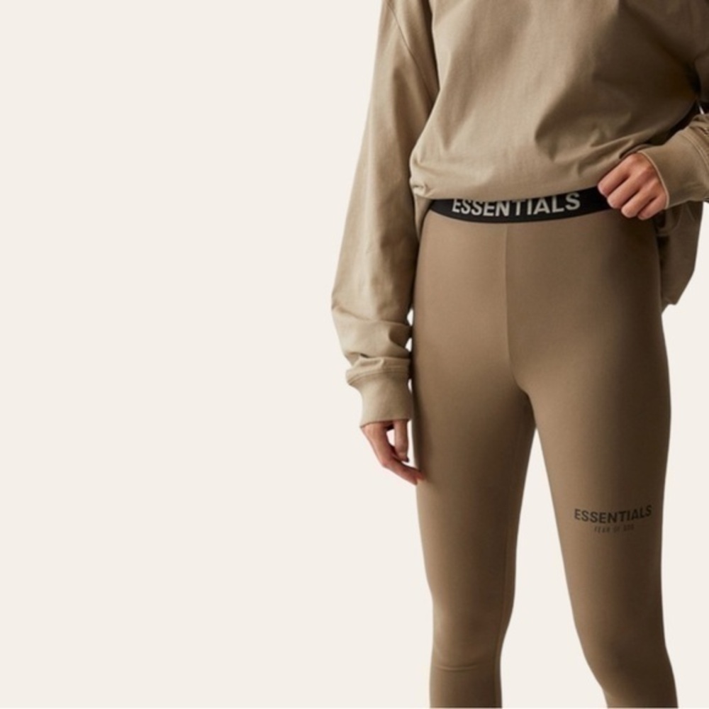 Fear of God Essentials Taupe Athletic Leggings ✨